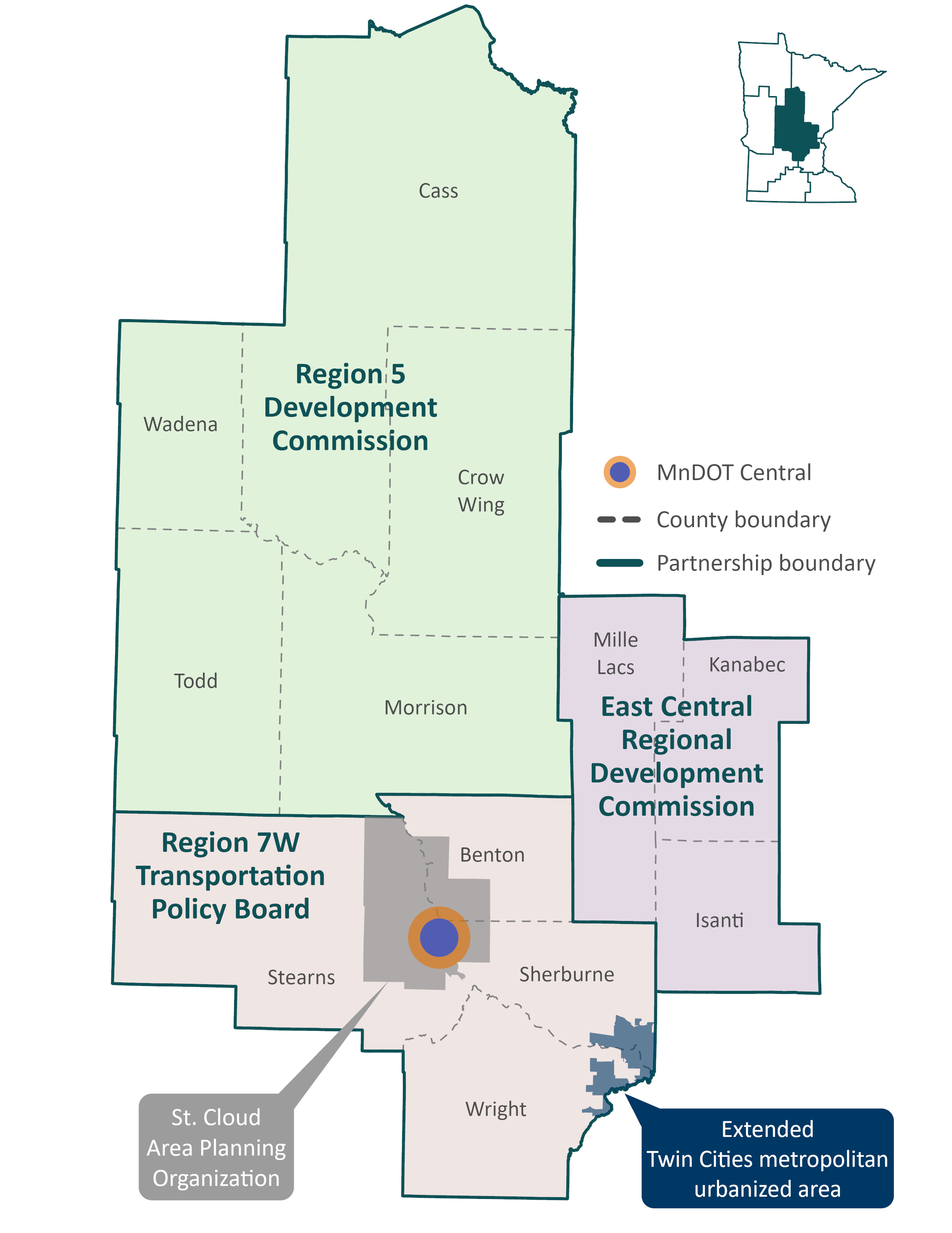 Map of Central Minnesota ATP