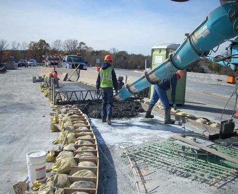 Pouring concrete