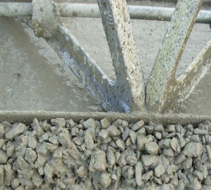 Pouring concrete