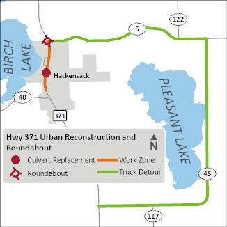 Map of project detours