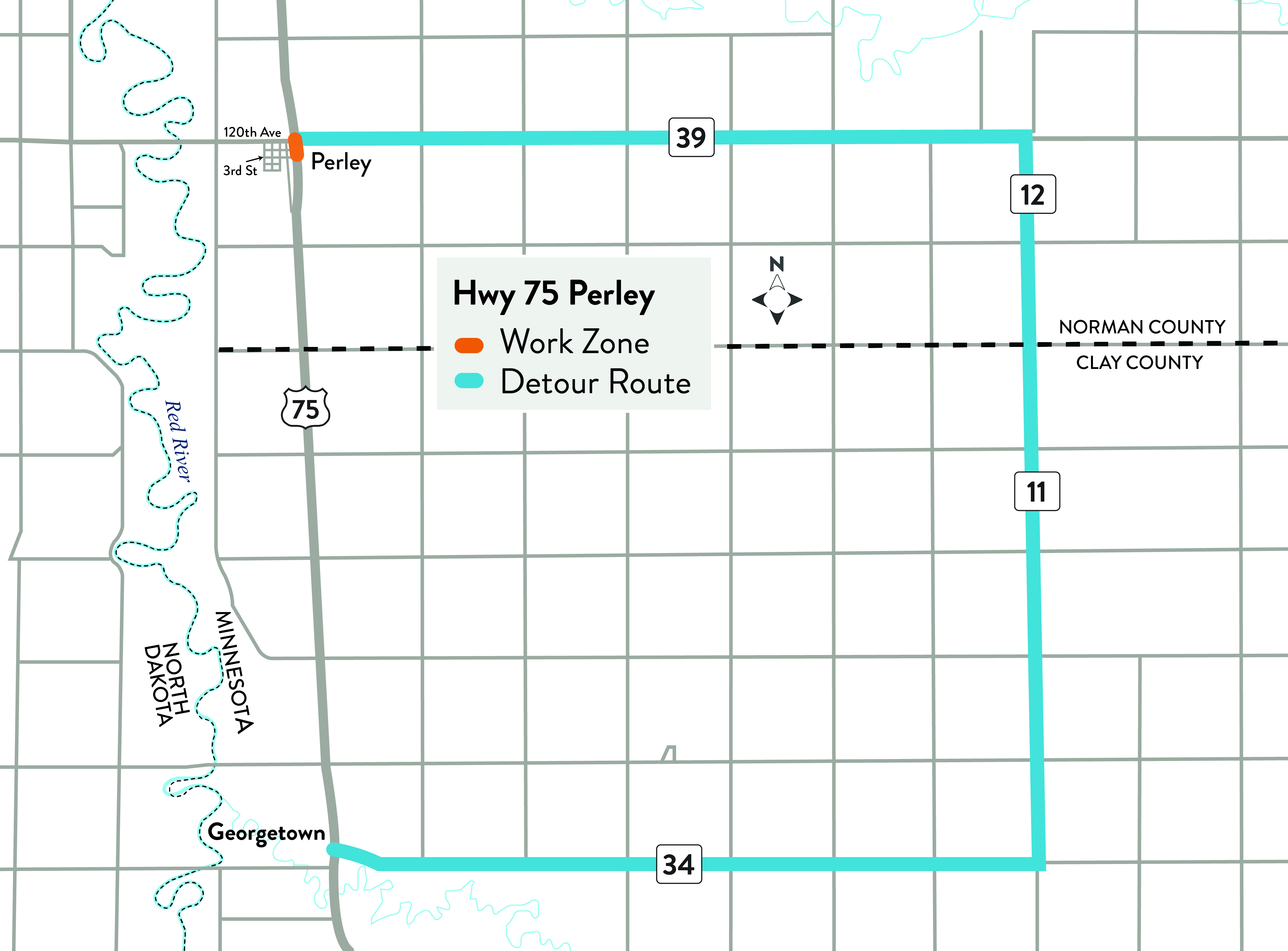 Hwy 75 project area map