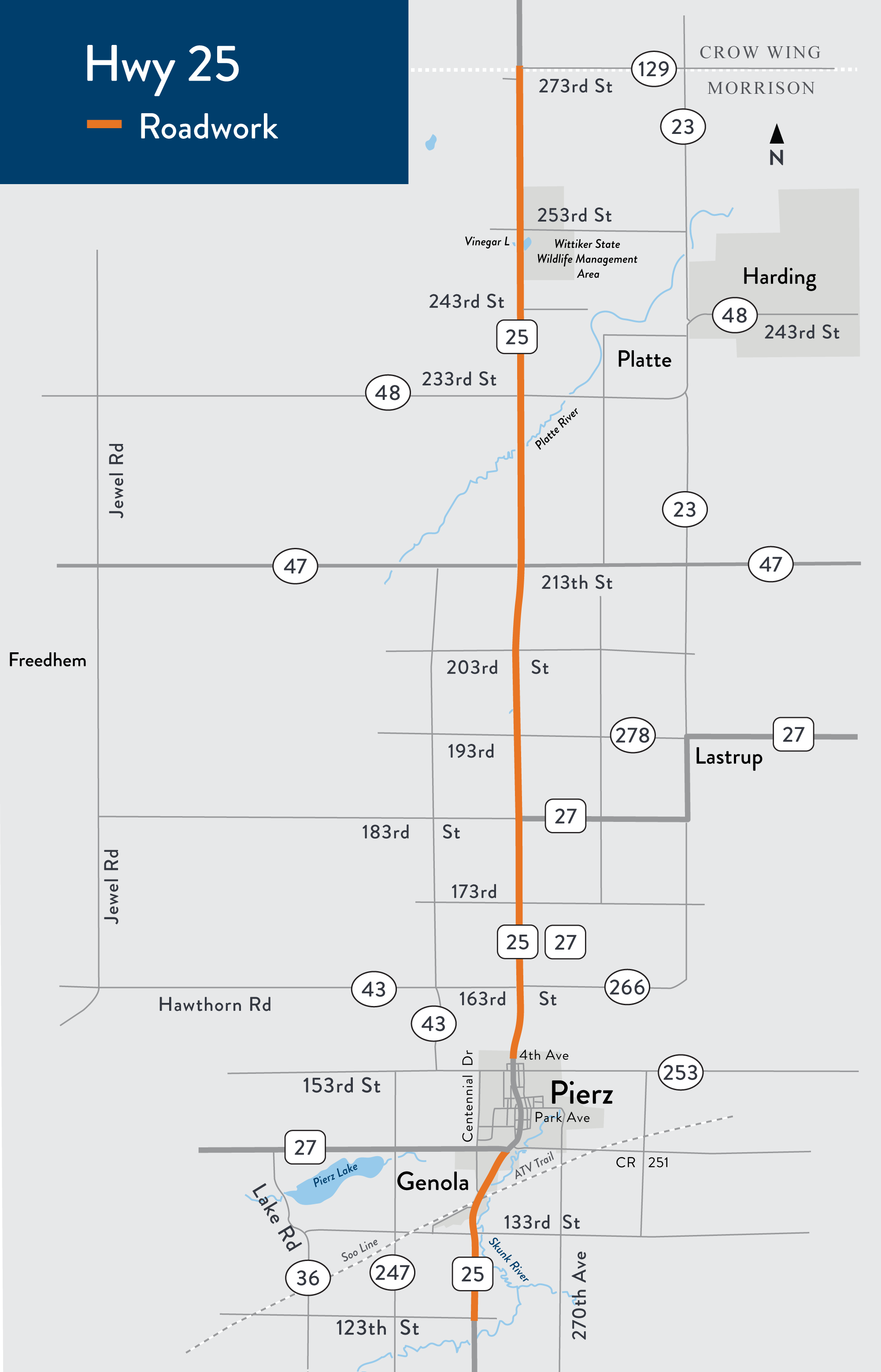 Project location map Hwy 10 Little Falls Project location map - Hwy 10 Little Falls