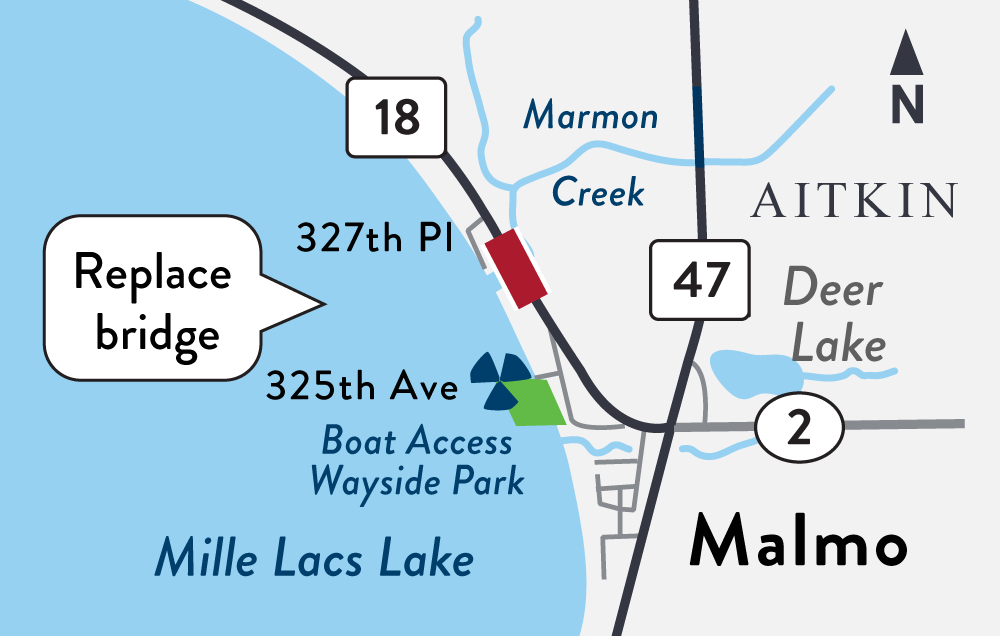 Hwy 18 Malmo project location map Project location map