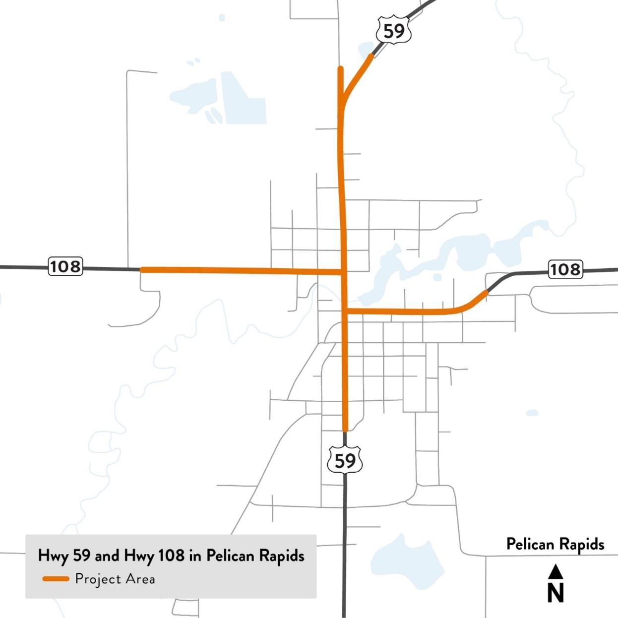 Pelican Rapids construction location