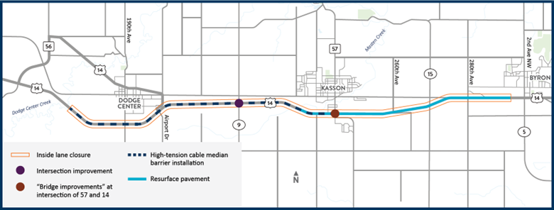 Hwy 14 project area map