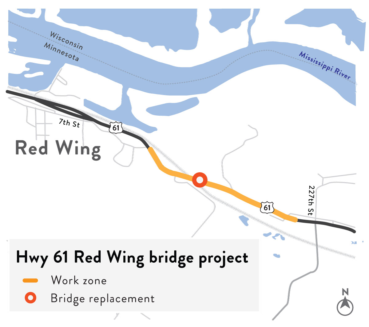 Hwy 61 Resurfacing Map