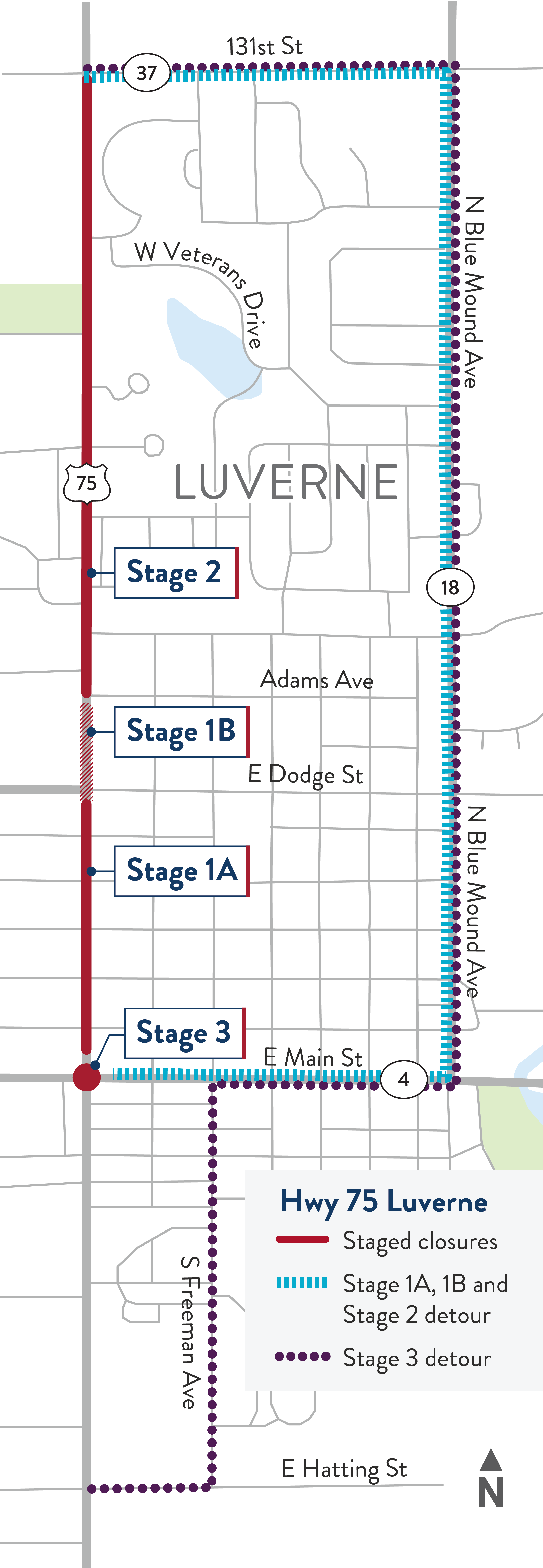 Highway 22 detour map