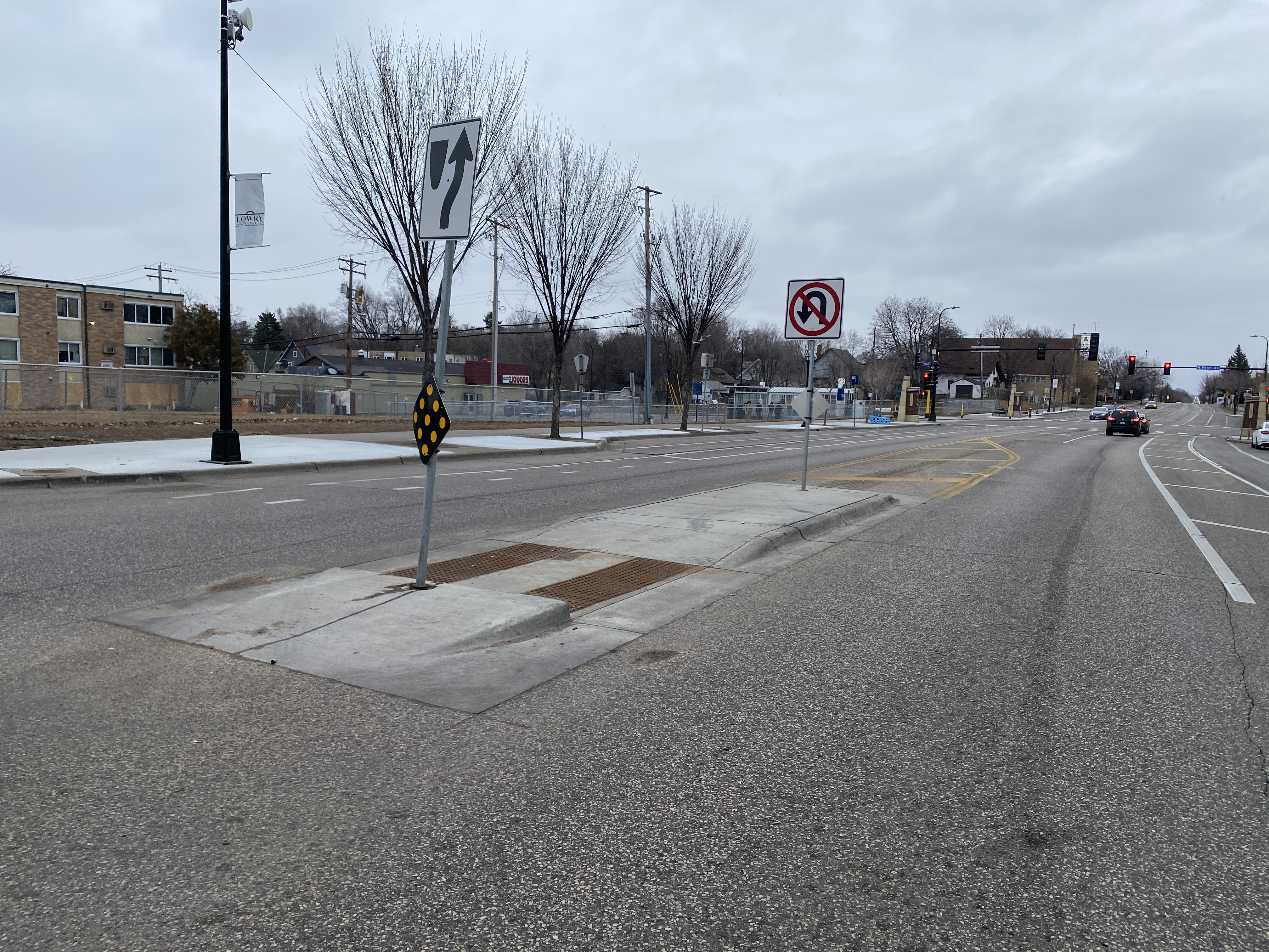 Example of medians at intersections