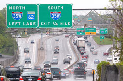 Traffic congestion on a Minnesota highway