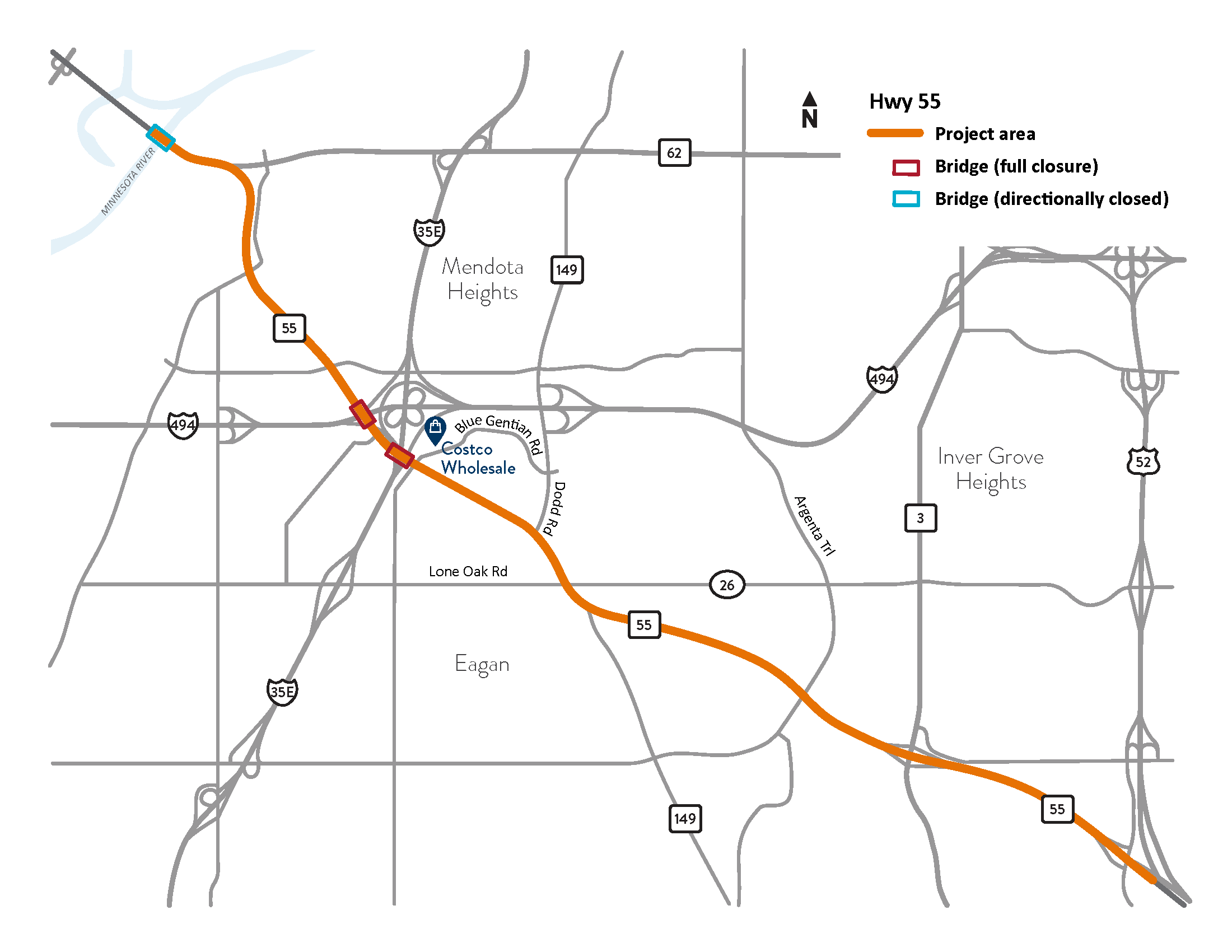 Hwy 55 Minneapolis to Inver Grove Heights Project