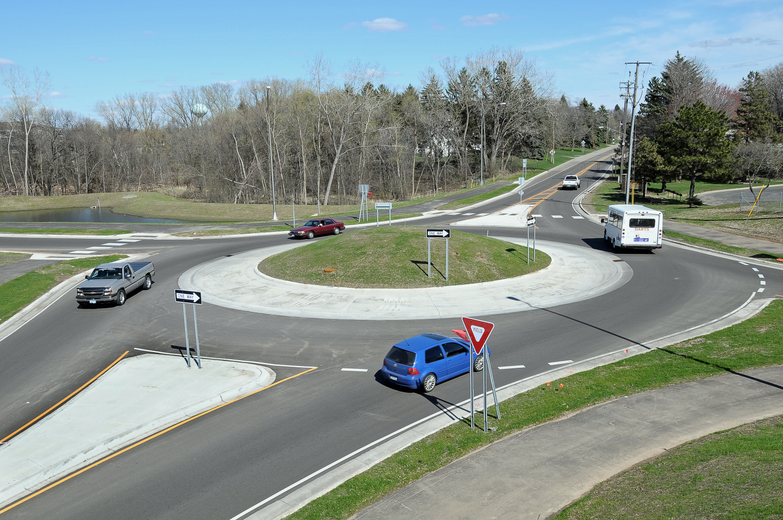 A roundabout in rural Minnesota